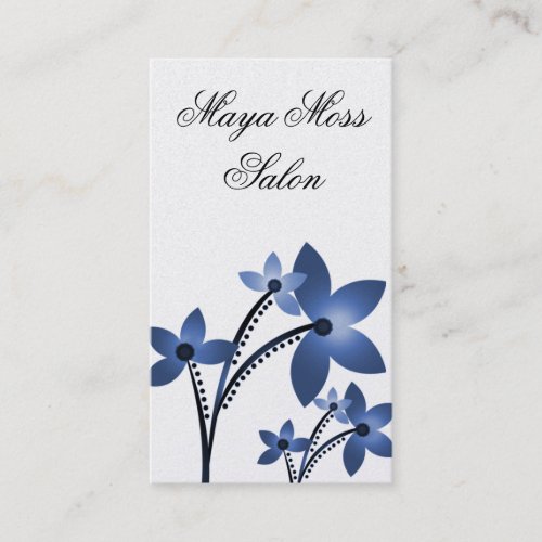 Radiant Blooms Business Card Horizon Blue Business Card