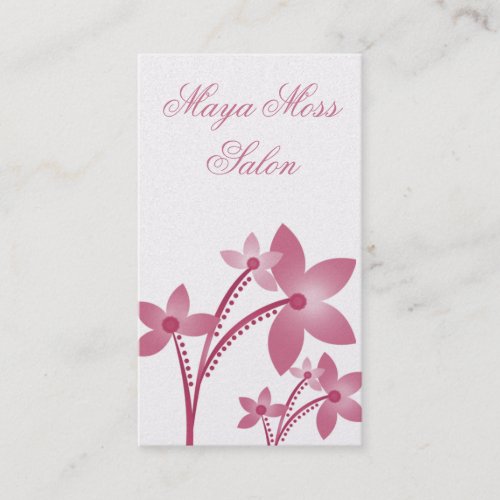Radiant Blooms Business Card Petal Pink Business Card