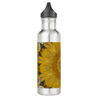 Radiant Blooms: Golden Sunflower: Eco Chic Design Stainless Steel Water Bottle