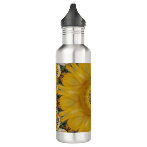 Radiant Blooms Golden Sunflower Eco Chic Design Stainless Steel Water Bottle