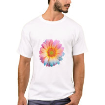 Radiant Blossoms A Colorful Floral T-Shirt Design