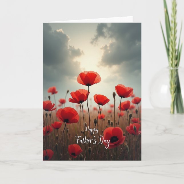 Radiant Blossoms Fathers Day Card (Front)