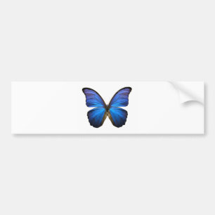 Radiant Blue Butterfly Bumper Sticker