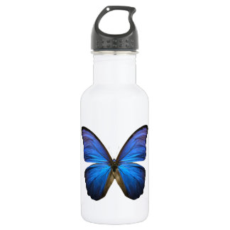 Radiant Blue Butterfly Water Bottle