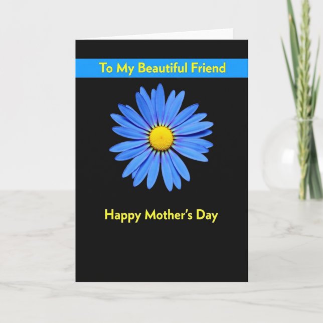 Radiant Blue Mothers Day Card (Front)