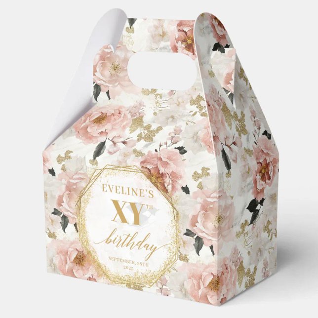 Radiant Blush Pink Watercolor Birthday Favor Boxes (Radiant Blush Pink Watercolor Birthday Favor Boxes)