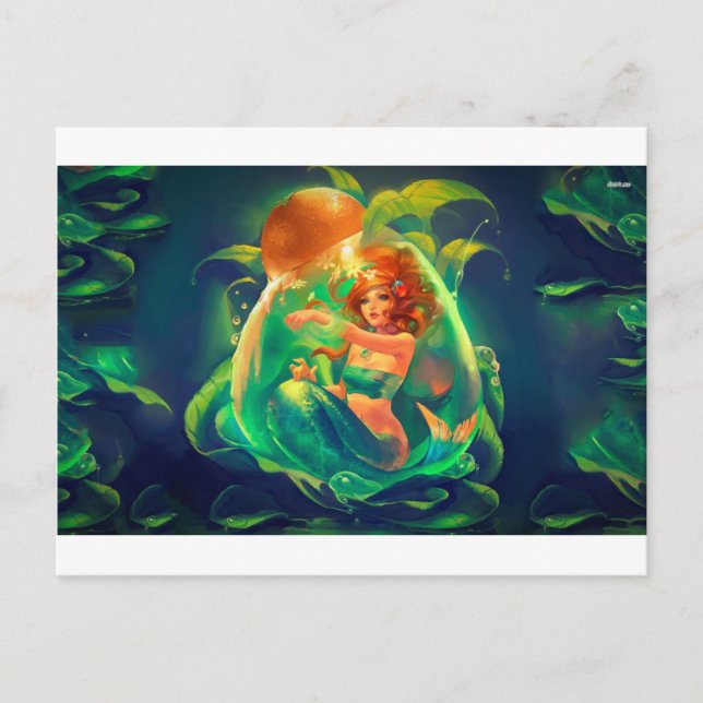 RADIANT BUBBLE MERMAID POSTCARD (Front)