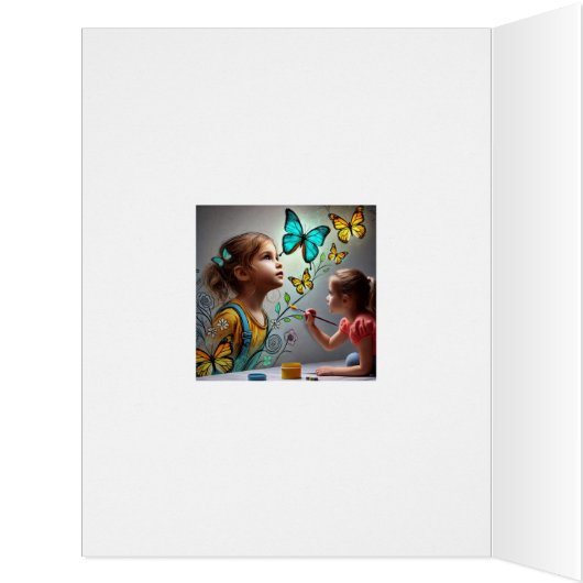 "Radiant Butterflies – Yellow Ribbon Card" (Inside (Left))