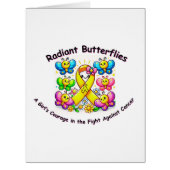 "Radiant Butterflies – Yellow Ribbon Card" (Front)