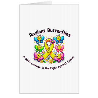 "Radiant Butterflies – Yellow Ribbon Card" Card