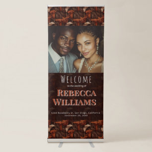 Radiant Calla Lilies Garden Wildflower Wedding Retractable Banner