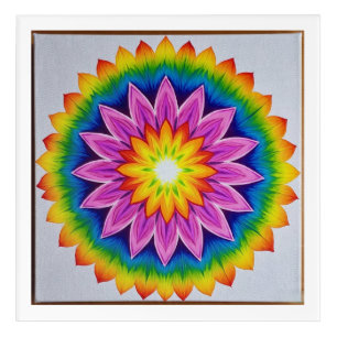 "Radiant Chakra Mandala – Sacred Petal Burst  Acrylic Print