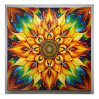"Radiant Chakra Sunflower – Vibrant Spiritual Art" Acrylic Print