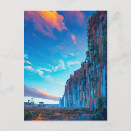 Radiant Charm of a Warm Rocky Wall Postcard