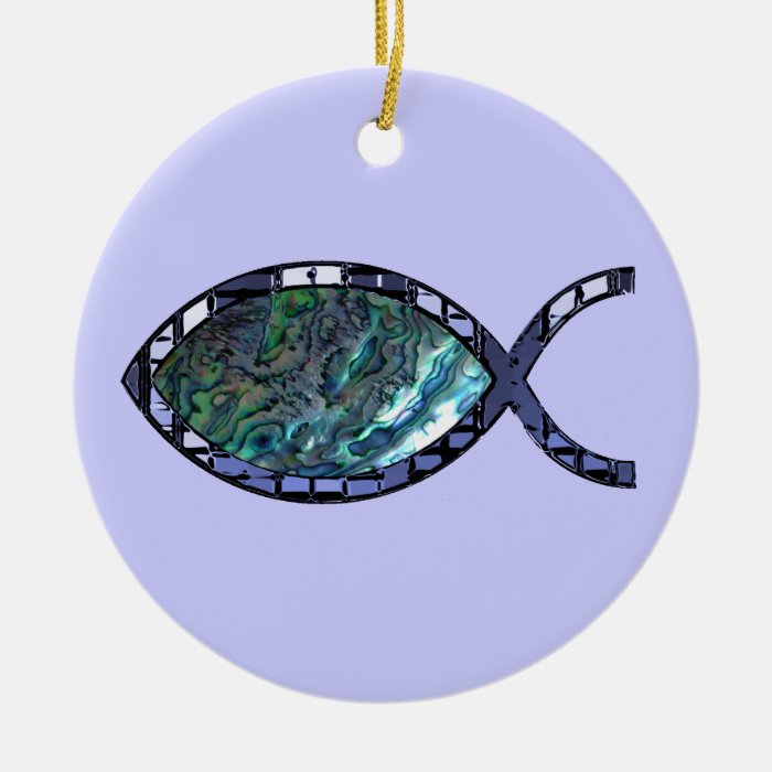 Radiant Christian Fish Symbol Ornaments