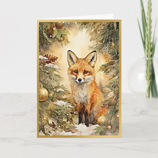 Radiant Christmas Fox Card