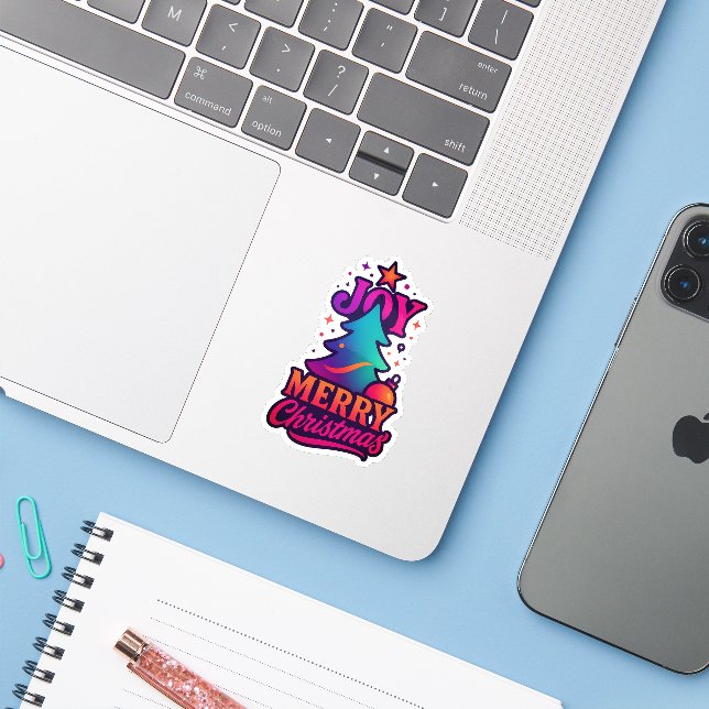 Radiant Christmas Fusion Sticker (Laptop w/ iPhone)