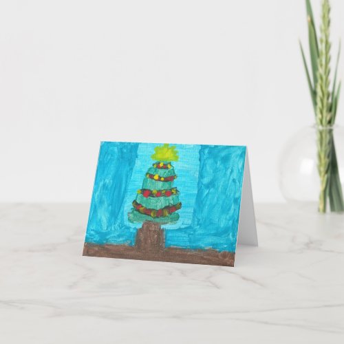 Radiant Christmas Tree Be the Light Card
