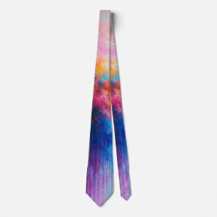 Radiant Color Burst Abstract Art Neck Tie