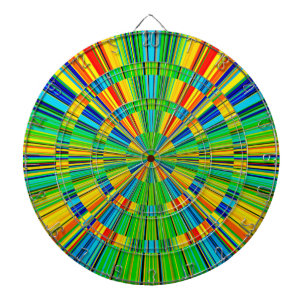 Radiant Colorful Pattern Dart Board