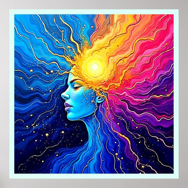 Radiant Cosmic Mind Awakening Poster (Front)