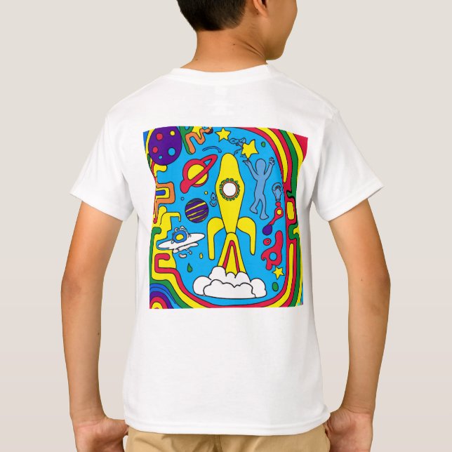 Radiant Cosmic Odyssey T-Shirt (Back)