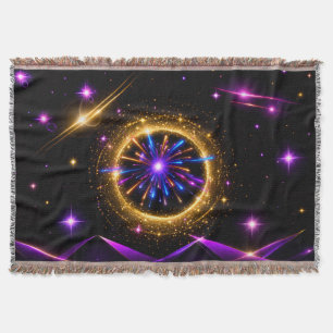 Radiant Cosmic Portal Throw Blanket
