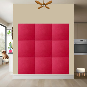 Radiant Crimson Glitter Ceramic Tile