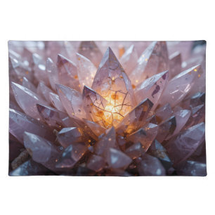 Radiant Crystal Heart Cloth Placemat