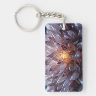 Radiant Crystal Heart Keychain