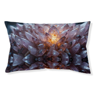 Radiant Crystal Heart Pet Bed