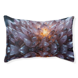 Radiant Crystal Heart Pet Bed