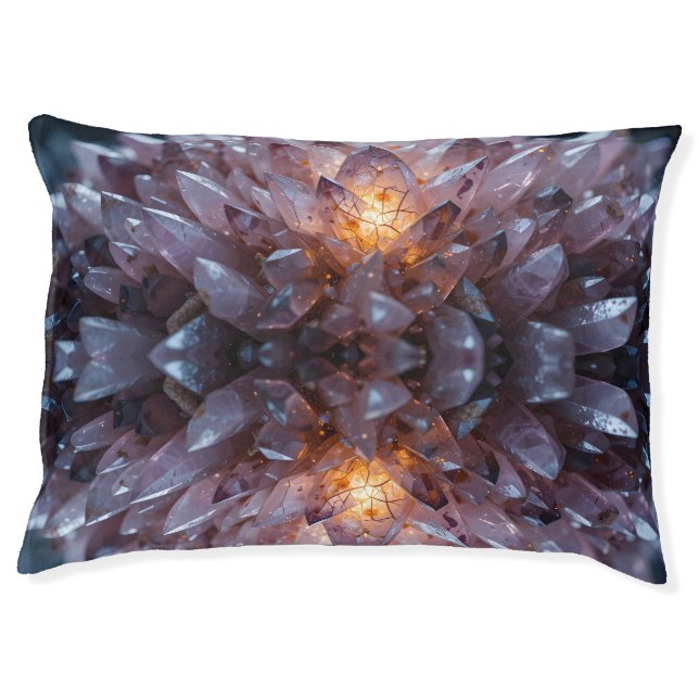 Radiant Crystal Heart Pet Bed (Front)