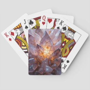 Radiant Crystal Heart Poker Cards