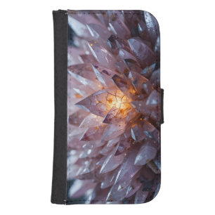 Radiant Crystal Heart Galaxy S4 Wallet Case