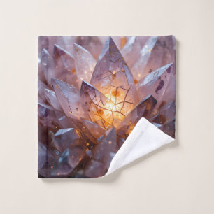 Radiant Crystal Heart Wash Cloth