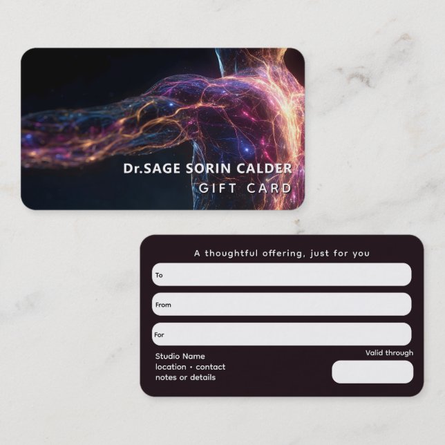 Radiant Current Aura Energy Business Card (Front/Back)