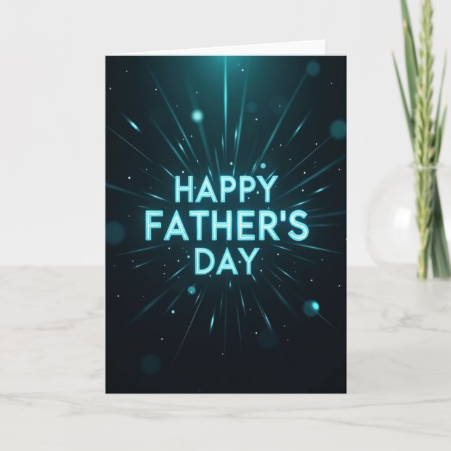 Radiant Dads Day Neon Card (Front)