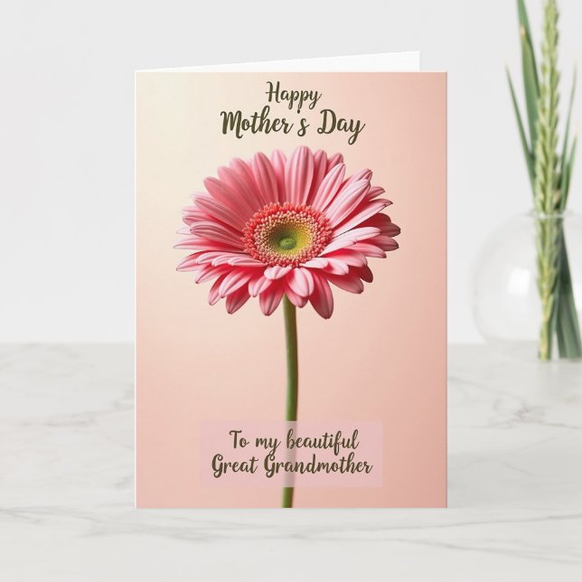 Radiant Daisy Mothers Day Card (Front)