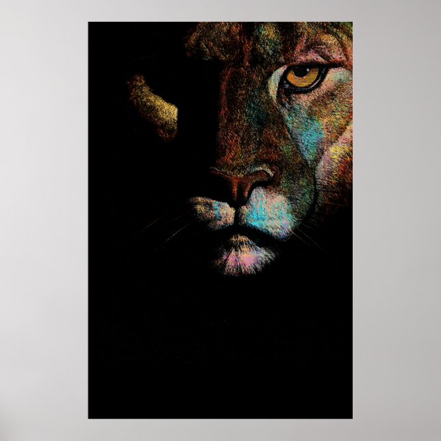 Radiant Darkness - Fearful Elegance Lioness Poster (Front)