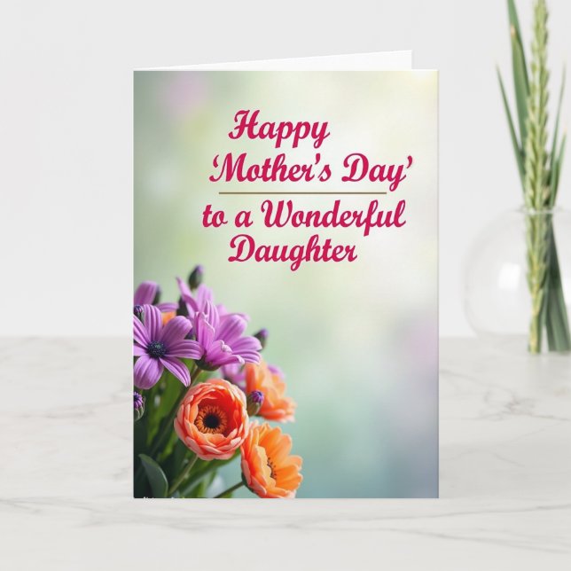 Radiant Daughter Mothers Day Card (Front)