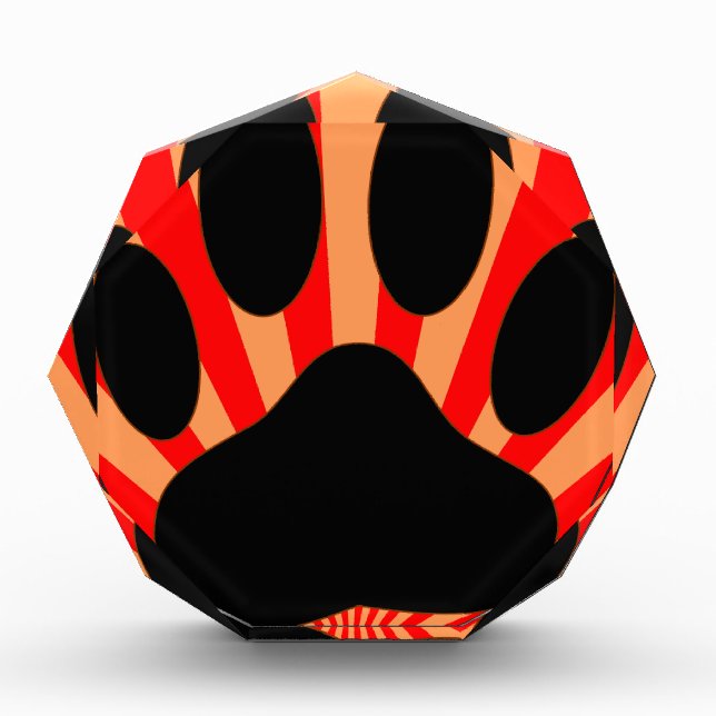 Radiant Dog Paw Print Award (Front)