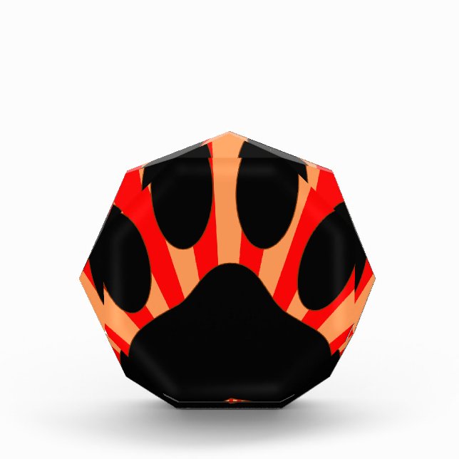 Radiant Dog Paw Print Award (Front)