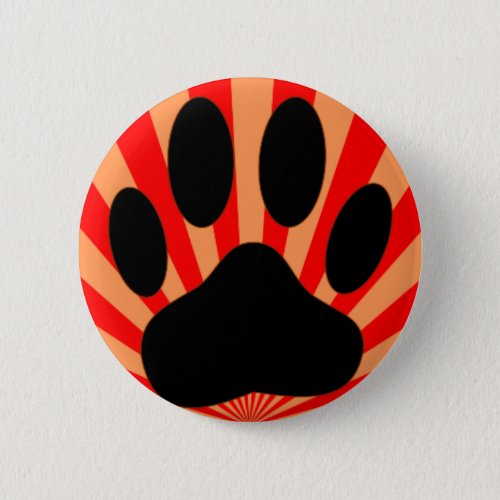 Radiant Dog Paw Print Button