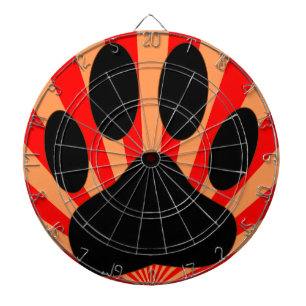 Radiant Dog Paw Print Dartboard