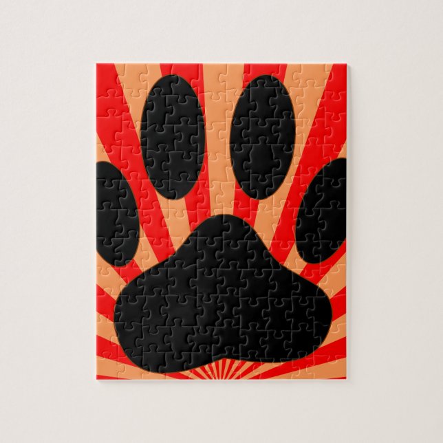 Radiant Dog Paw Print Jigsaw Puzzle (Vertical)
