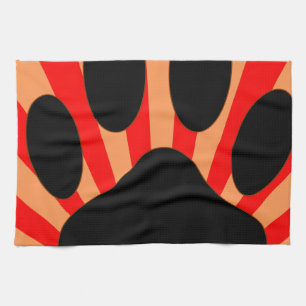 Radiant Dog Paw Print Towel