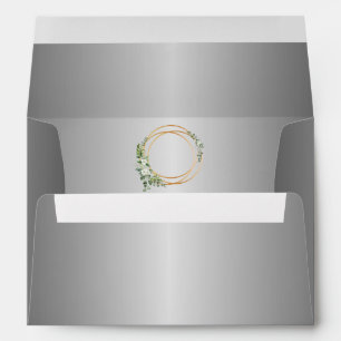 Radiant Elegance: Silver Splendor Wedding Envelope