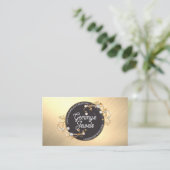 Radiant Elegant Gold Black Custom Jewelry Crafter Business Card | Zazzle