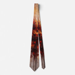 Radiant Energy Burst Abstract Art Neck Tie